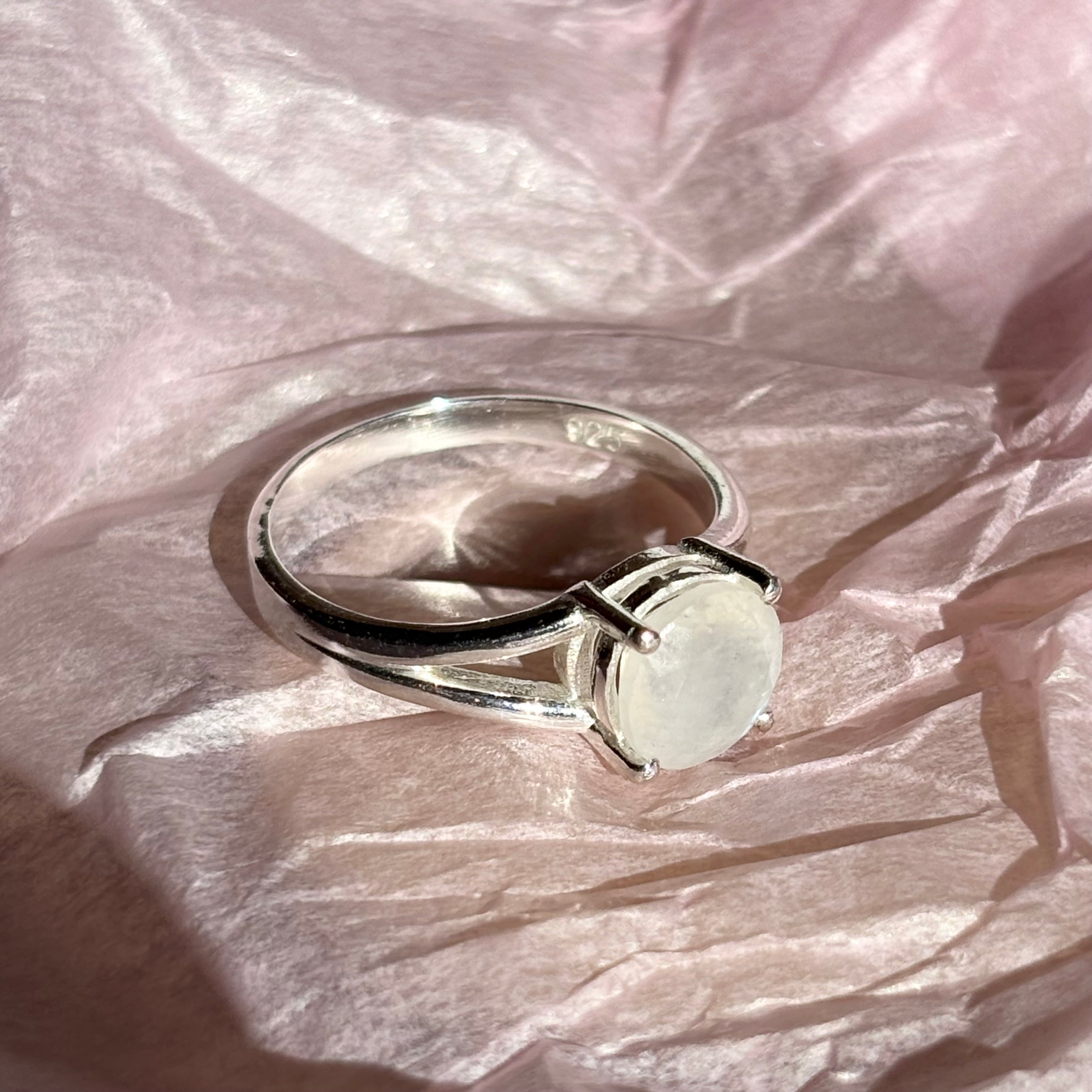 Anillo plata de ley piedra luna