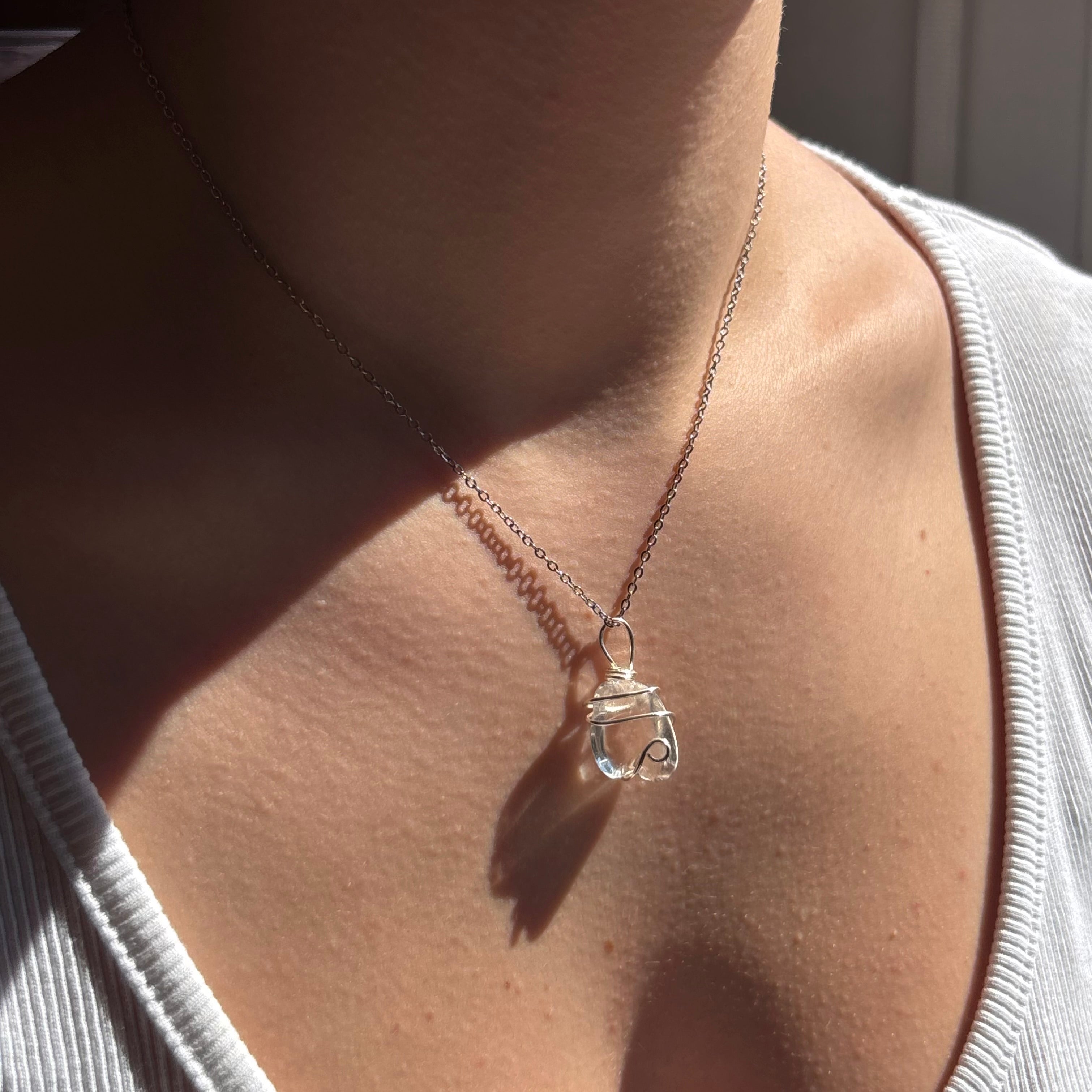 Collar cuarzo transparente