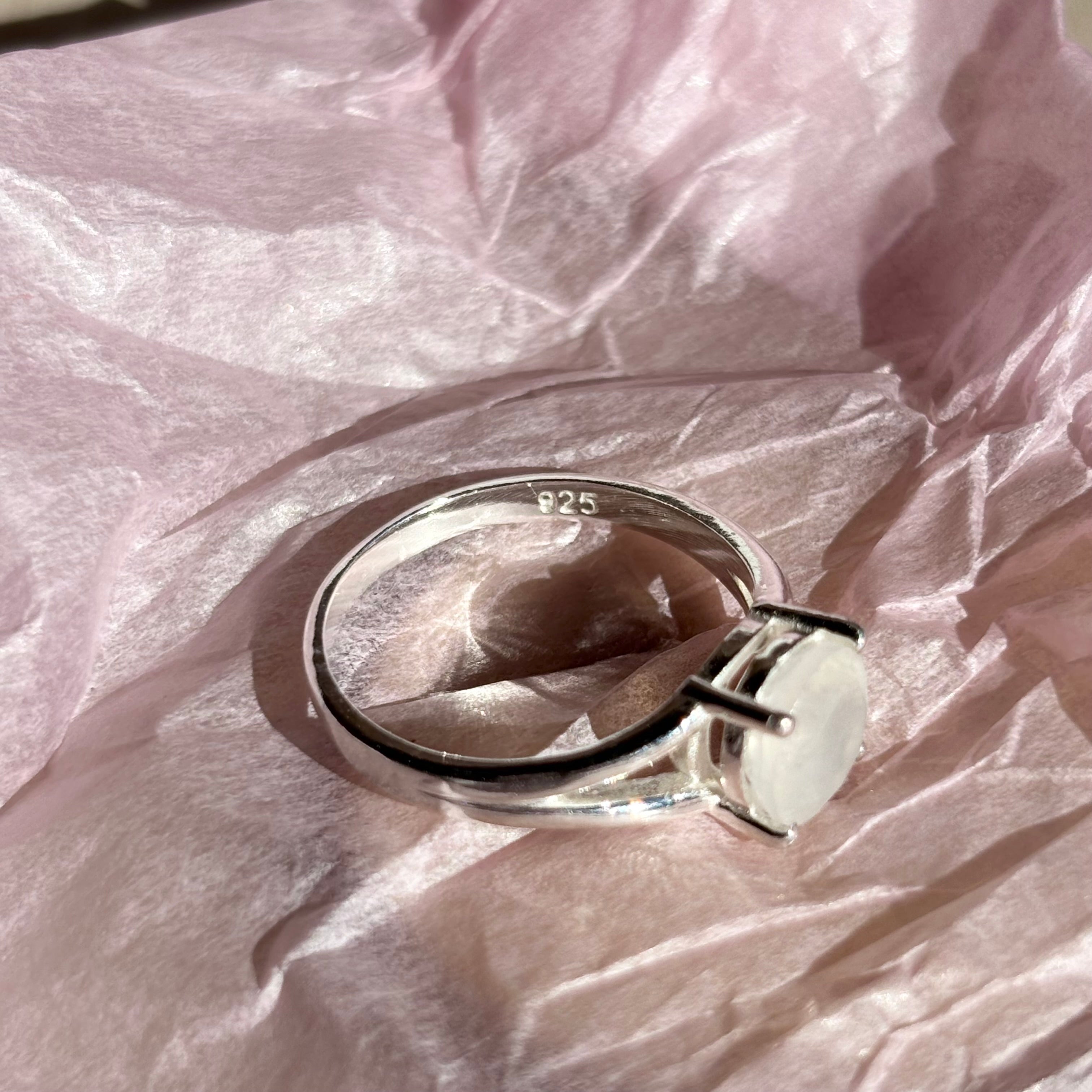 Anillo plata de ley piedra luna